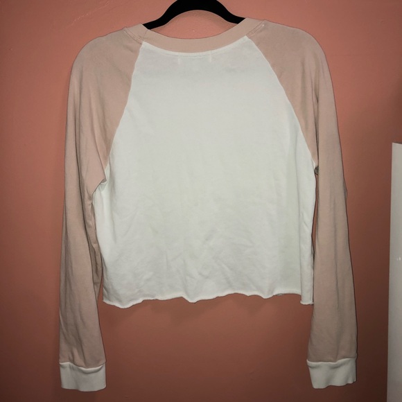 COPY - WILDFOX white, pink, striped crop top - Picture 4 of 5